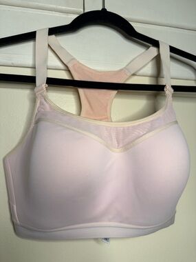 Light Pink High-Support Racerback Sports Bra with Molded Cups